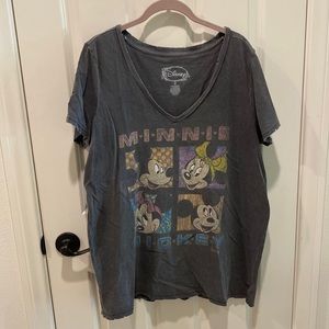 Torrid Distressed Mickey and Minnie Mouse Tee *Size 0/L*